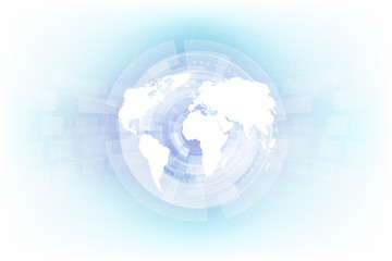 Poster - Vector digital global technology concept, abstract background