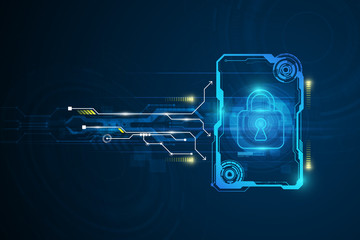 Poster - abstract data security concept tech innovation design background