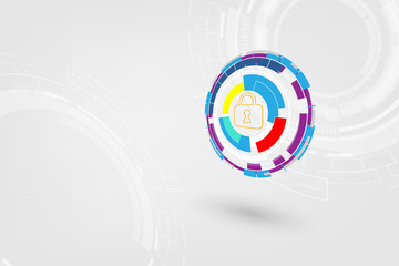 Poster - abstract data security concept tech innovation design background