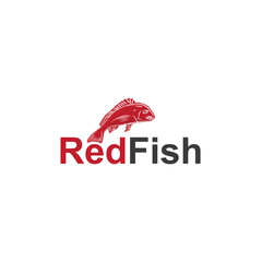 Canvas Print - red fish logo design