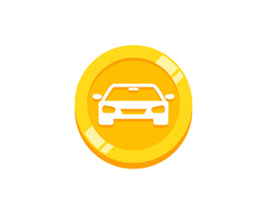 Wall Mural - Car Coin Icon Logo Design Element