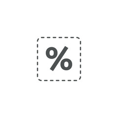 Sticker - percent icon. sign design