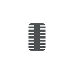 Sticker - microphone icon. sign design