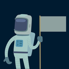 Wall Mural - Astronaut in space vector character having fun spaceman galaxy cosmos atmosphere astronautics system fantasy traveler man.