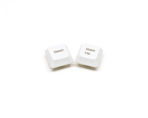 Leinwandbilder - White keyboard button Sleep and Wake up key isolated on white background