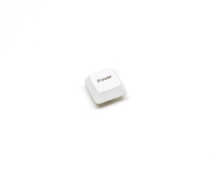 Leinwandbilder - White keyboard button Power key isolated on white background