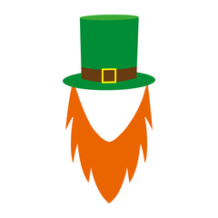 Template face leprechaun on St. Patrick s Day