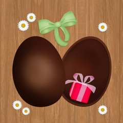 Canvas Print - gift in the Easter chocolate egg