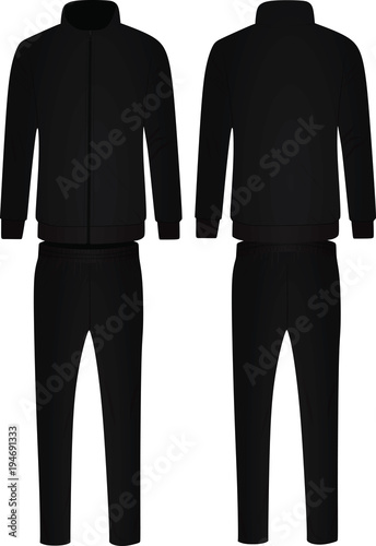 Black tracksuit. vector illustration - Buy this stock vector and ...