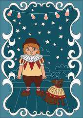 Wall Mural - Vintage circus illustrations collection.