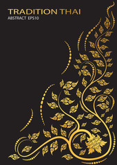 leaf of thai tradition.vector