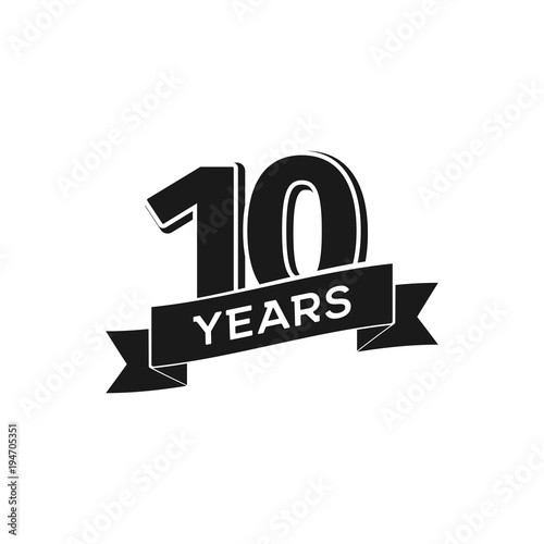 Fotografia Vector 10 years anniversary logotype