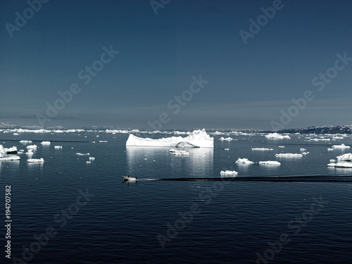 Plakat lodowce na Oceanie Arktycznym w Grenlandii