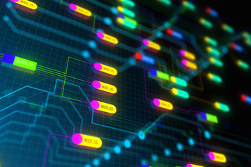 Poster - Creative technology node wallpaper