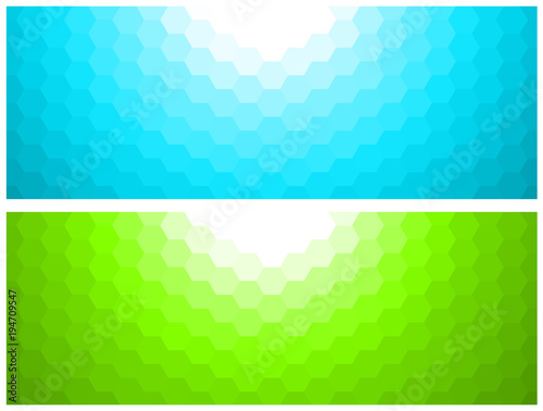 Mosaic backgrounds blue and green