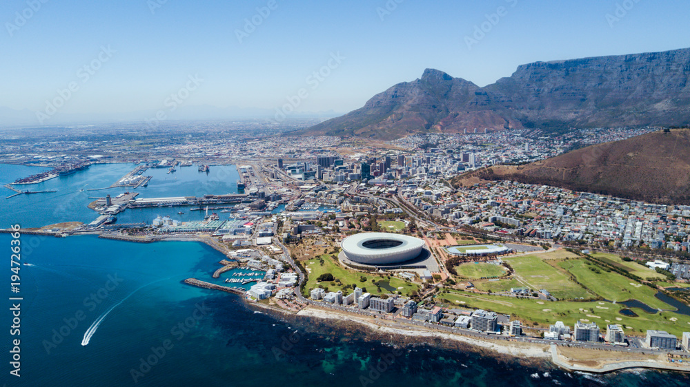 Cape Town from a bird's eye view - obrazy, fototapety, plakaty 