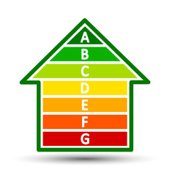 Wall Mural - energy efficient house concept with classification graph – for stock