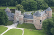 aerial image of the castle of Gaasbeek