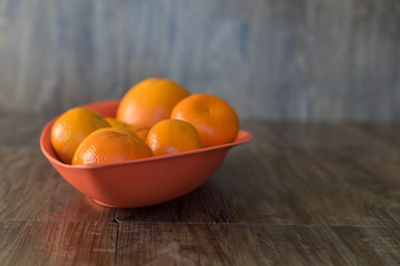 Wall Mural - Organic Oranges in Bowl after Harvest