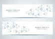 © ABCDESIGN - Technological and scientific banners with hexagonal molecule.