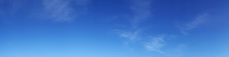 vibrant color panoramic sky with cloud on a sunny day. beautiful cirrus cloud.