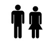 Man and woman icon pictogram vector 
