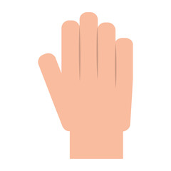 Poster - hand showing five finger palm stop vector illustration 