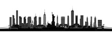 New York City Skyline Silhouette, Vector