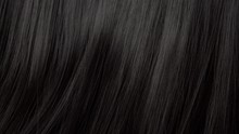 Hair Texture Background, No Person. Black Shiny Hair Comb Texturte