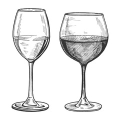 white and red wine glasses