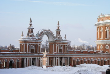 Wall Mural - Grand Palace in Tsaritsyno reserve, Moscow, Russia. The residence of Catherine the great