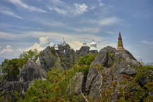 Amazing Temple In The Mountain Of Thailand