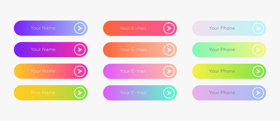 Wall Mural - web buttons flat design template