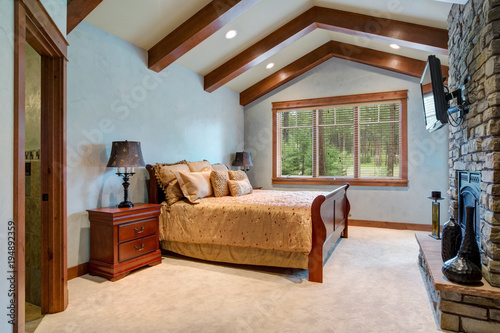 Chic Master Bedroom With Vaulted Ceiling Buy This Stock