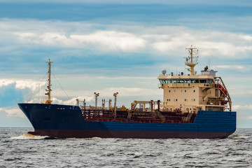 Poster - Blue cargo tanker ship