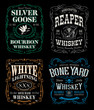 Whiskey label t-shirt graphics set