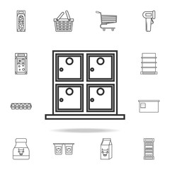 Poster - store box icon. Detailed set of shops and hypermarket icons. Premium quality graphic design. One of the collection icons for websites, web design, mobile app