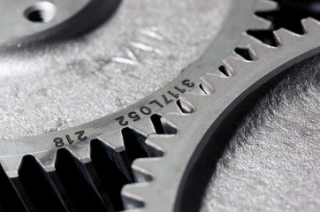 Cogwheels of a diesel power station