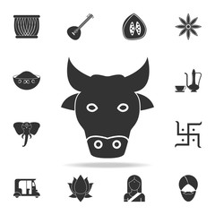 Poster - cow icon. Detailed set of Indian Culture icons. Premium quality graphic design. One of the collection icons for websites, web design, mobile app