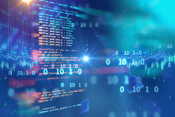 programming code abstract technology background of software developer and computer script