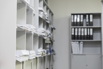 The document racks with document and file