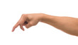 © THANANIT - Men hand showing the multi action over white background, include clipping path