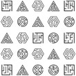 maze icon set