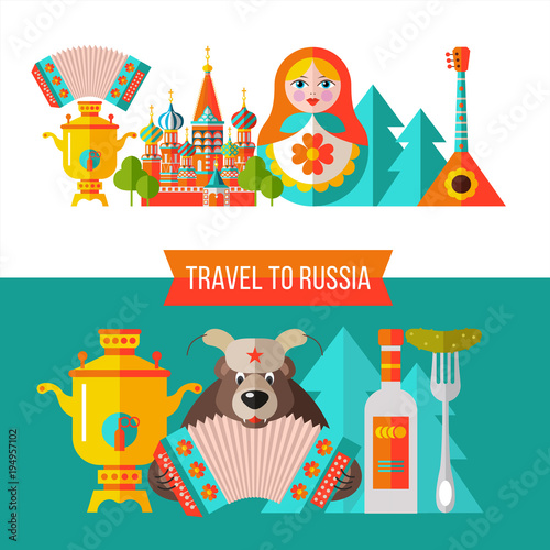 Welcome to Russia. Vector illustration. Tablou Canvas