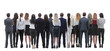 © ASDF - Back view group of business people. Rear view. Isolated over white background.