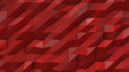 Red abstract low poly triangle background
