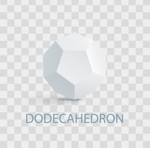 Dodecahedron Complicated White Geometric Figure