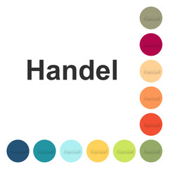 Poster - Farbige Buttons - Handel