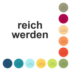 Poster - Farbige Buttons - reich werden