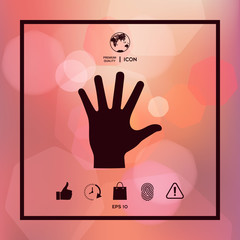 Helping hand silhouette- icon